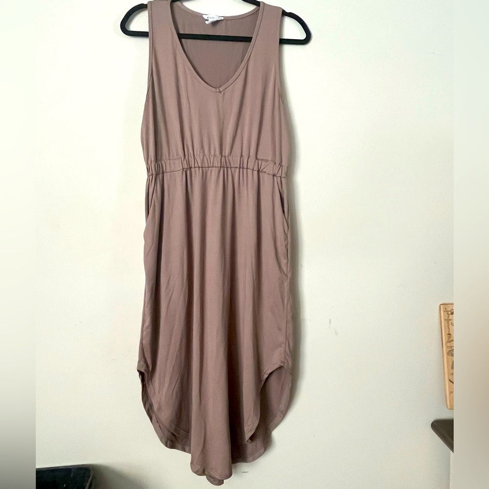 Capella Tan Sleeveless Dress